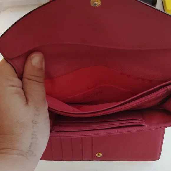 MCM Beige Monogram Envelope Clutch - Picture 8 of 10